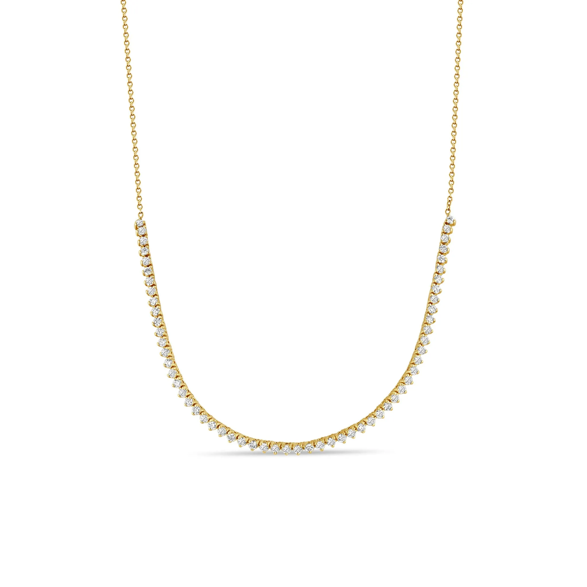 14k Diamond Tennis Segment Necklace