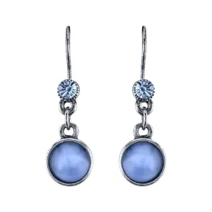 1928 Jewelry Light Sapphire Blue Crystal And Blue Moonstone Drop Earrings