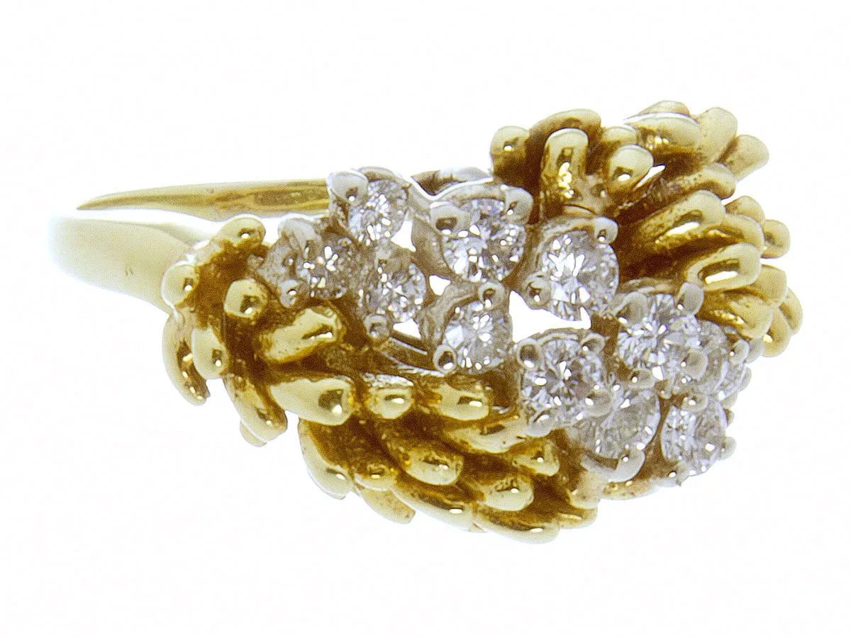 1960s 18K Diamond Cocktail Ring