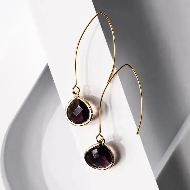 Amethyst Elegant Earrings | Charka Healing Jewelry