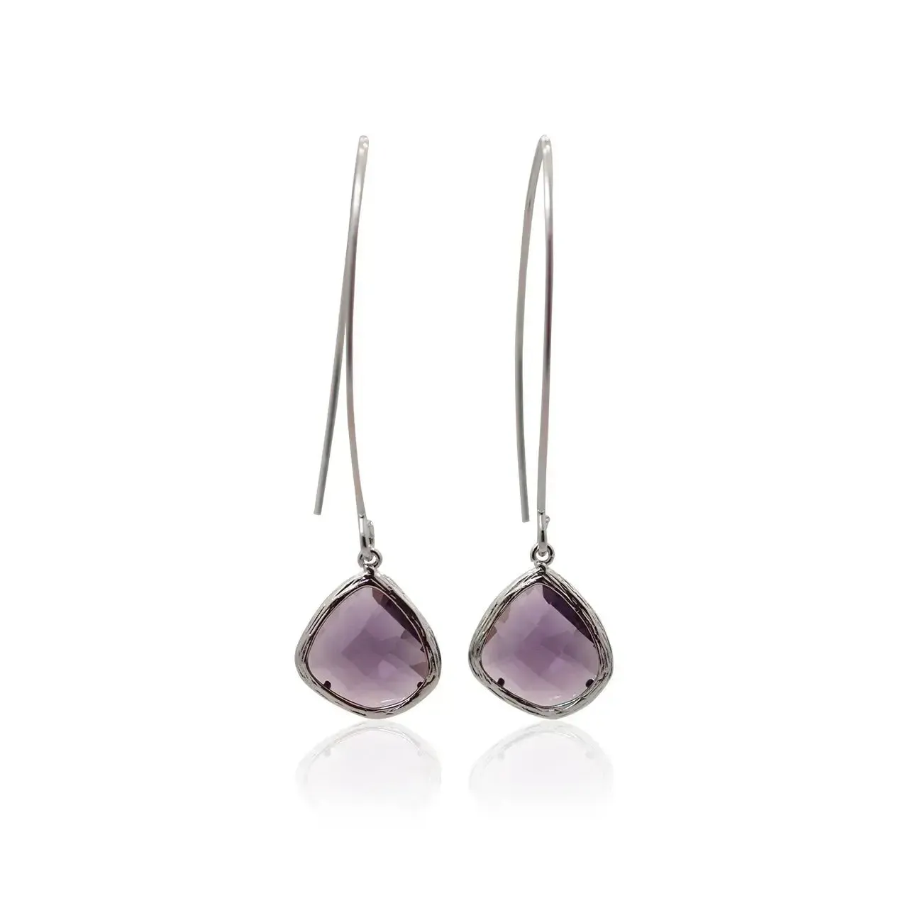 Amethyst Elegant Earrings | Charka Healing Jewelry