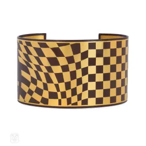 Angela Cummings for Tiffany & Co. damascene checkered cuff bracelet