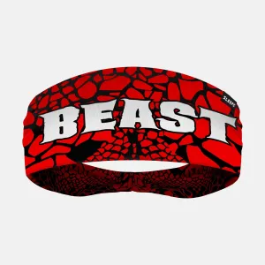 Beast Snake Skin Red Double-Side Wide Headband