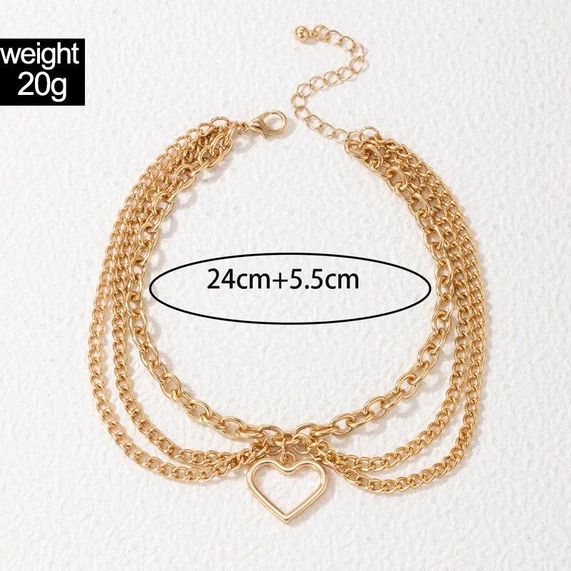 Boho Gold Silver Chain Anklet