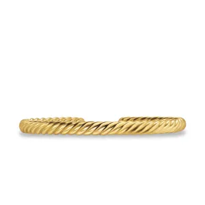 Cable Cuff Bracelet in 18K Yellow Gold, 6mm, Size Large