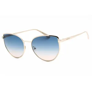 Calvin Klein Women's Sunglasses - Gold Frame Gradient Blue Brown Lens | CK22113S 719