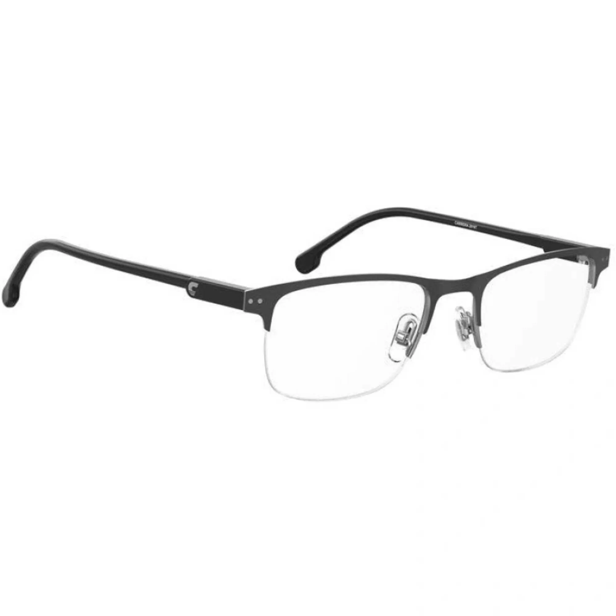 Carrera Unisex Eyeglasses - Black Plastic/Metal Rectangular Half Rim | 2019T 0807