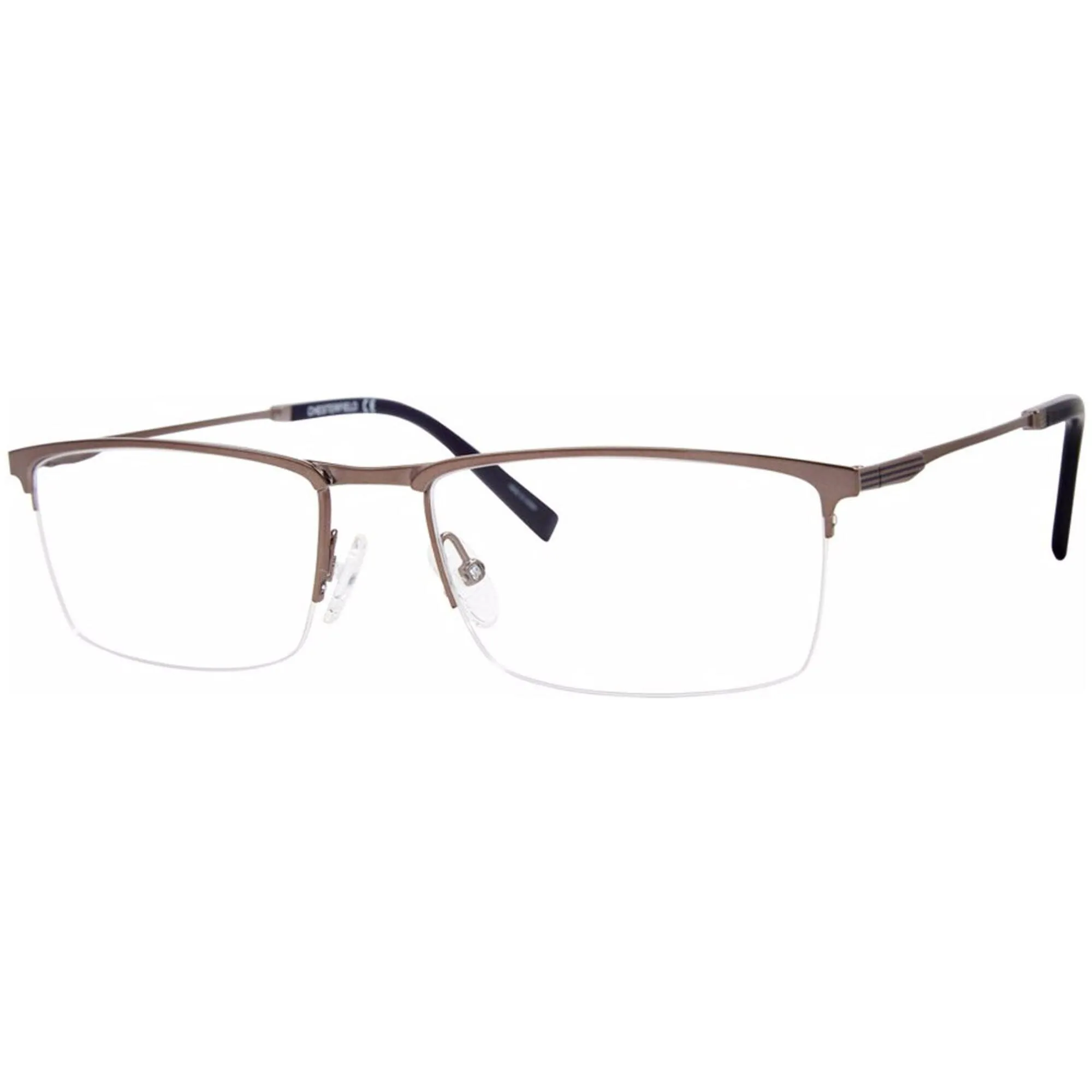 Chesterfield Men's Eyeglasses - Silver Rectangular Frame Demo Lens | CH 101XL 0YB7