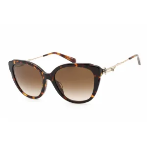 Coach Women's Sunglasses - Full Rim Dark Havana Plastic Cat Eye | 0HC8347BU 512013