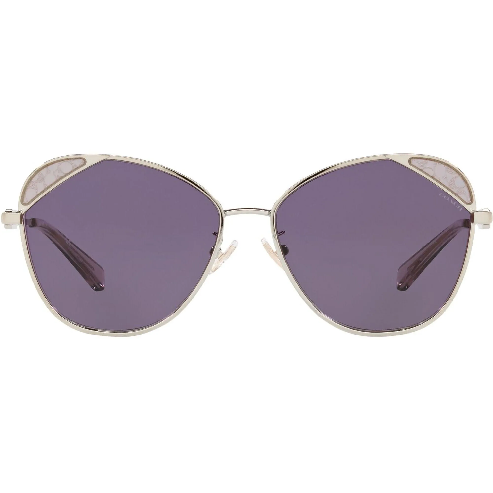 Coach Women's Sunglasses - Light Gold Metal Frame Purple Lens | COACH 0HC7119 93471A59