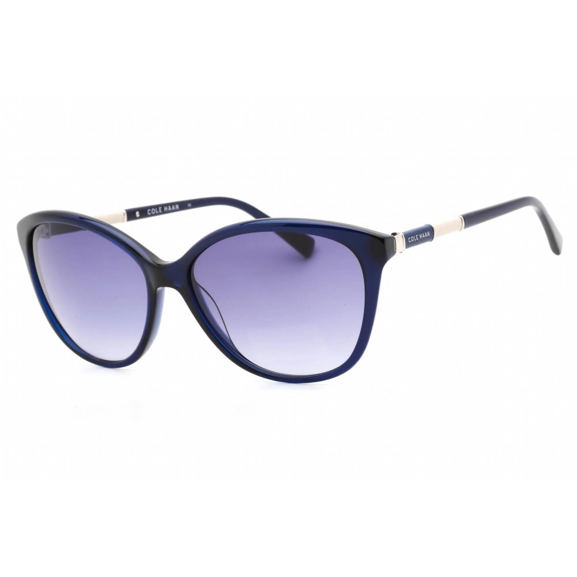 Cole Haan Women's Sunglasses - Navy Crystal Plastic Full Rim Cat Eye | CH7071 400