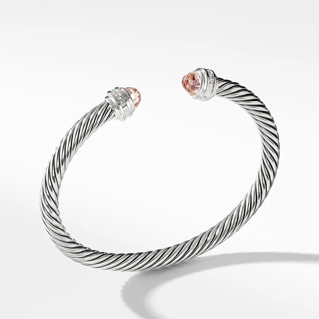 David Yurman Cable Classic Collection Bracelet with Morganite