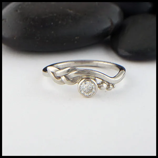 Diamond Whimsical Knot Ring