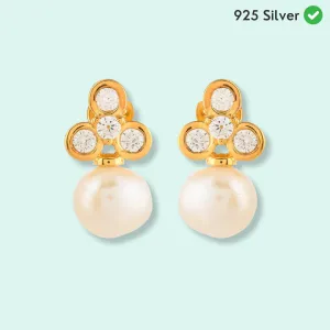 Elegant Diamond Pearl Earring - From Purl