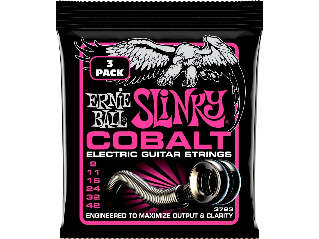 Ernie Ball 3723EB Super Slinky Cobalt Electric Strings (3 Pack)