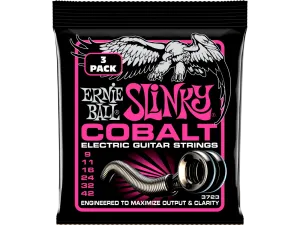 Ernie Ball 3723EB Super Slinky Cobalt Electric Strings (3 Pack)