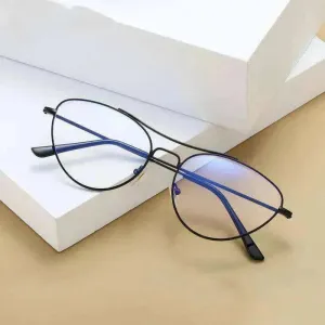 Fashion Cat Eye Plain Glasses Women's Anti-blue Light