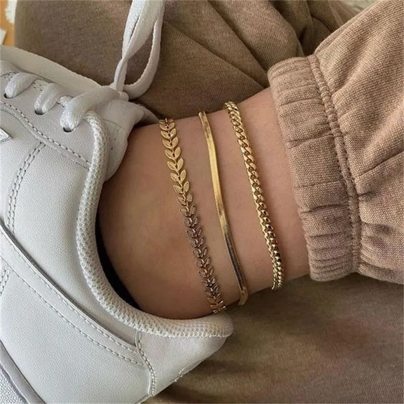 FNIO Bohemia Chain Anklets for Women Foot Accessories 2021 Summer Beach Barefoot Sandals Bracelet ankle on the leg Female