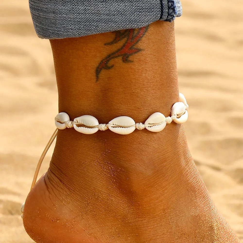 FNIO Bohemia Chain Anklets for Women Foot Accessories 2021 Summer Beach Barefoot Sandals Bracelet ankle on the leg Female