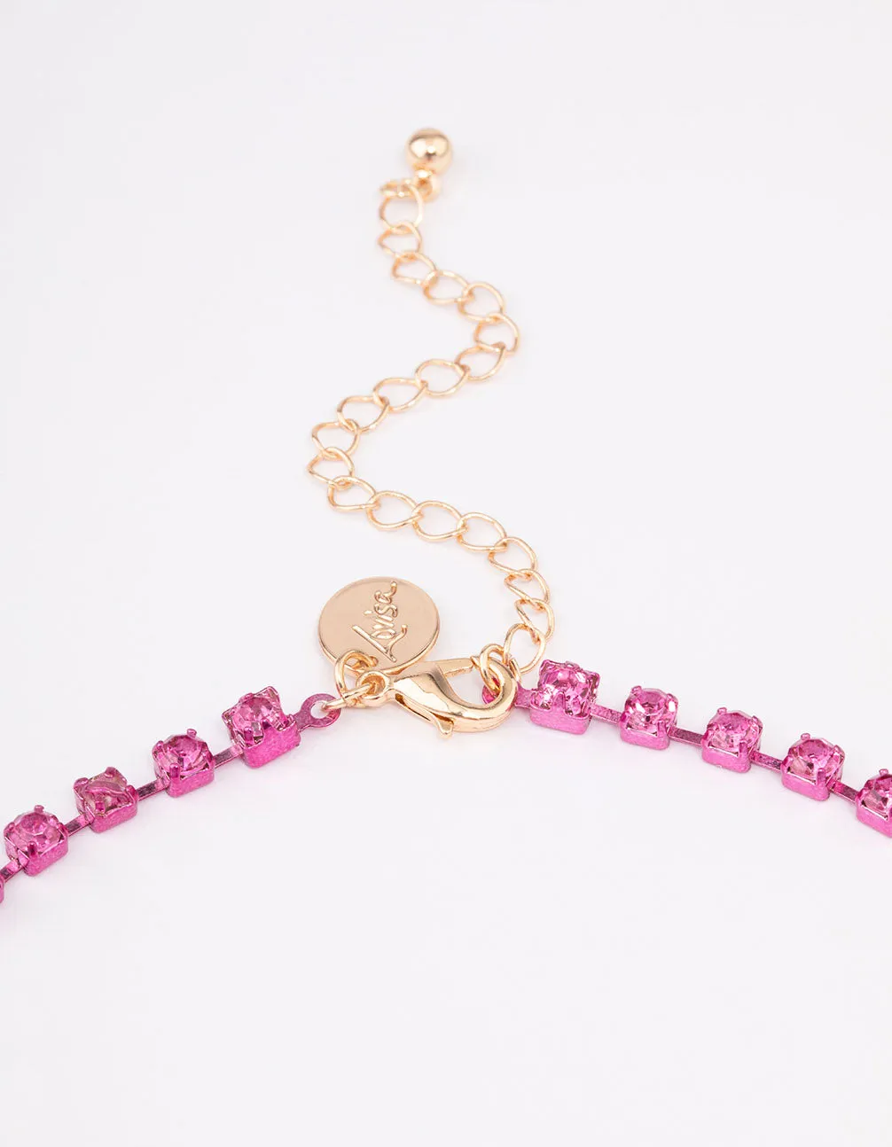 Fuchsia Cupchain Long Flower Necklace