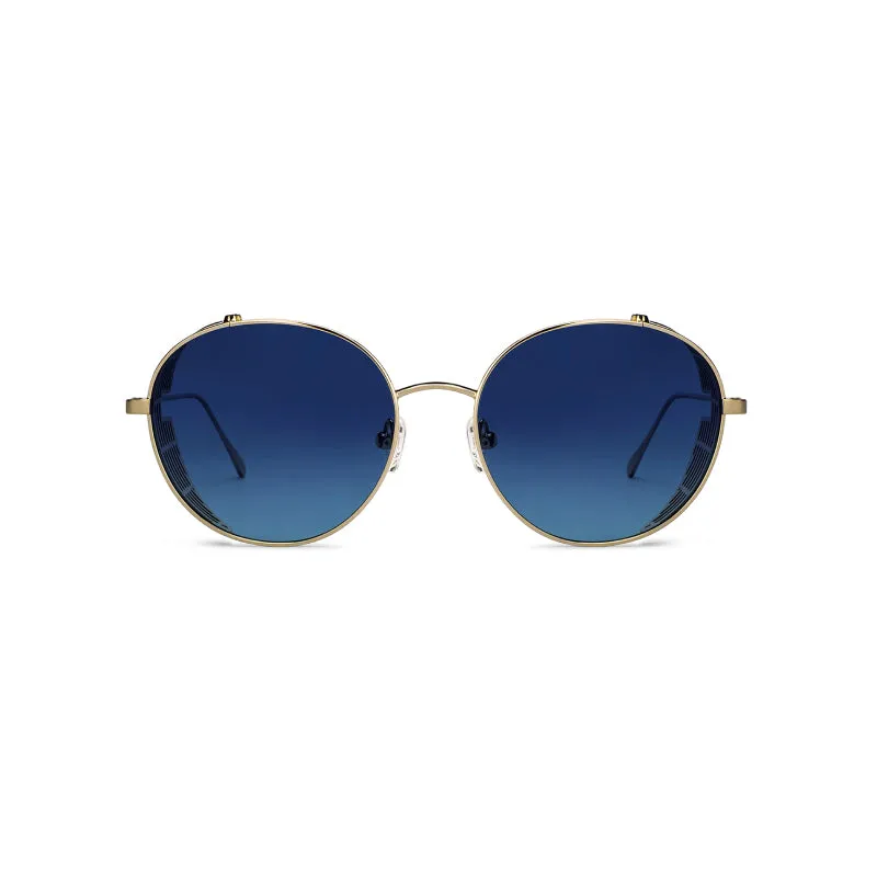 Gold rim sunglasses