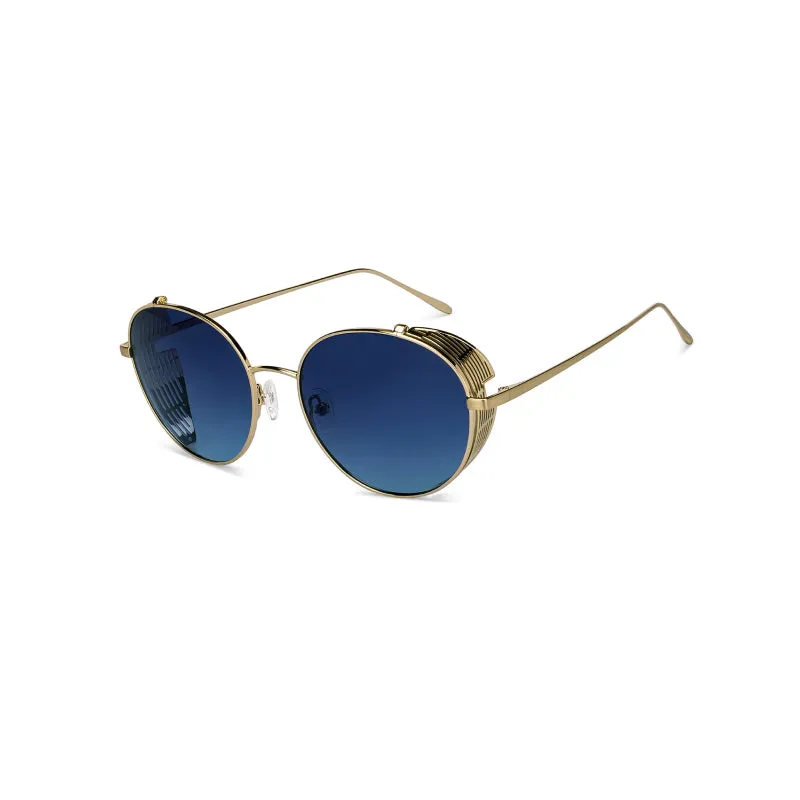 Gold rim sunglasses