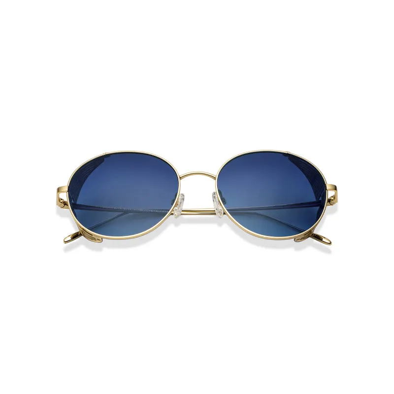 Gold rim sunglasses