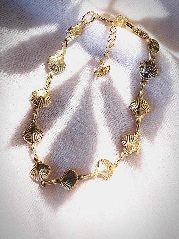 Gold Seashell Anklet - Leialoha