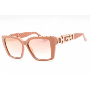 Guess Women's Sunglasses - Full Rim Shiny Pink Plastic Rectangular Frame | GU7915 72U