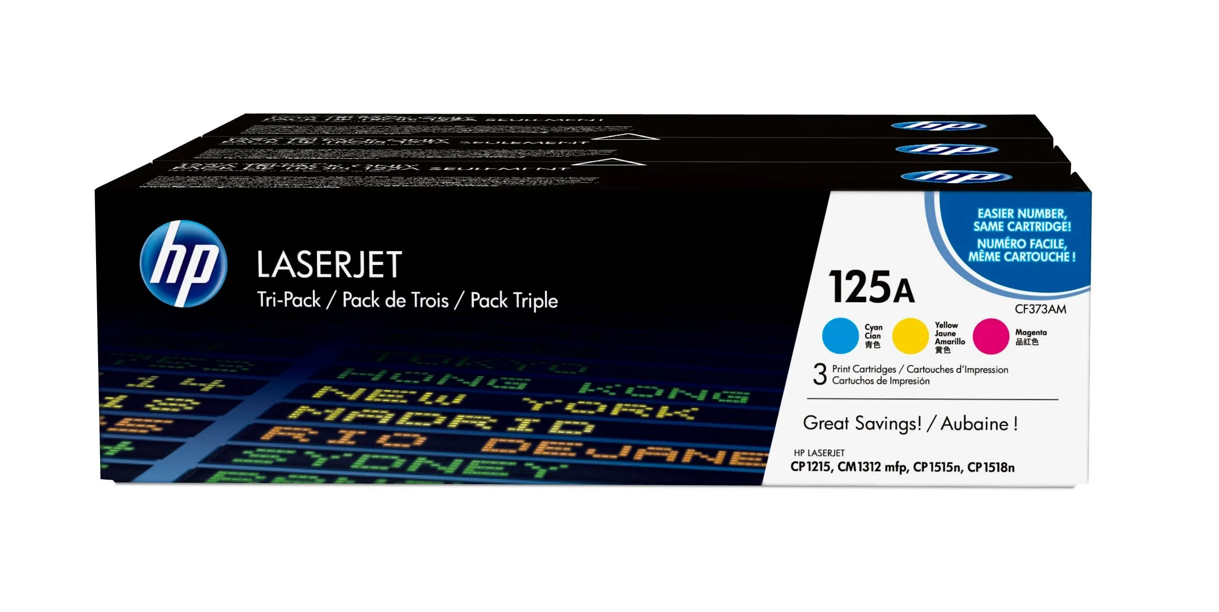 Hp Toner 125A Cf373am Multipack (Cyan/Magenta/Gelb)