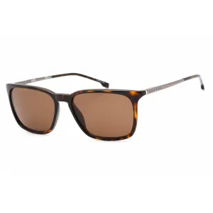 Hugo Boss Men's Sunglasses - Havana Rectangular Plastic/Metal Frame | BOSS 1183/S 0086