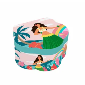 Hula Girl Music Box Small, Blue