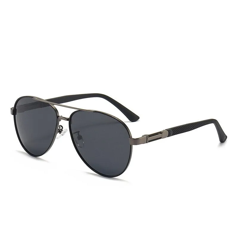 KatKani Men's Full Rim Alloy Aviator Frame Polarized Sunglasses Y2956