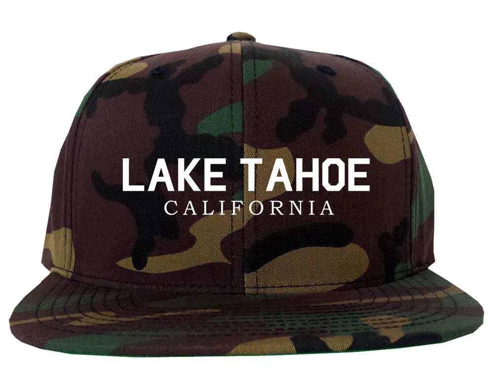 Lake Tahoe California Mountains Mens Snapback Hat