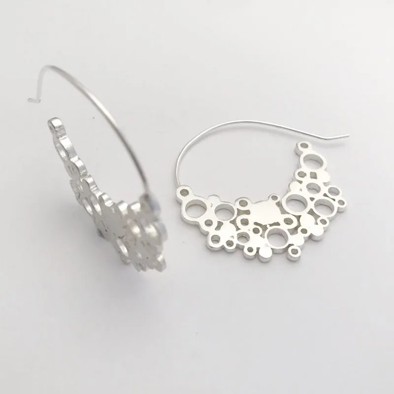 Large Sterling Silver Hoops | Extra Large holly moon