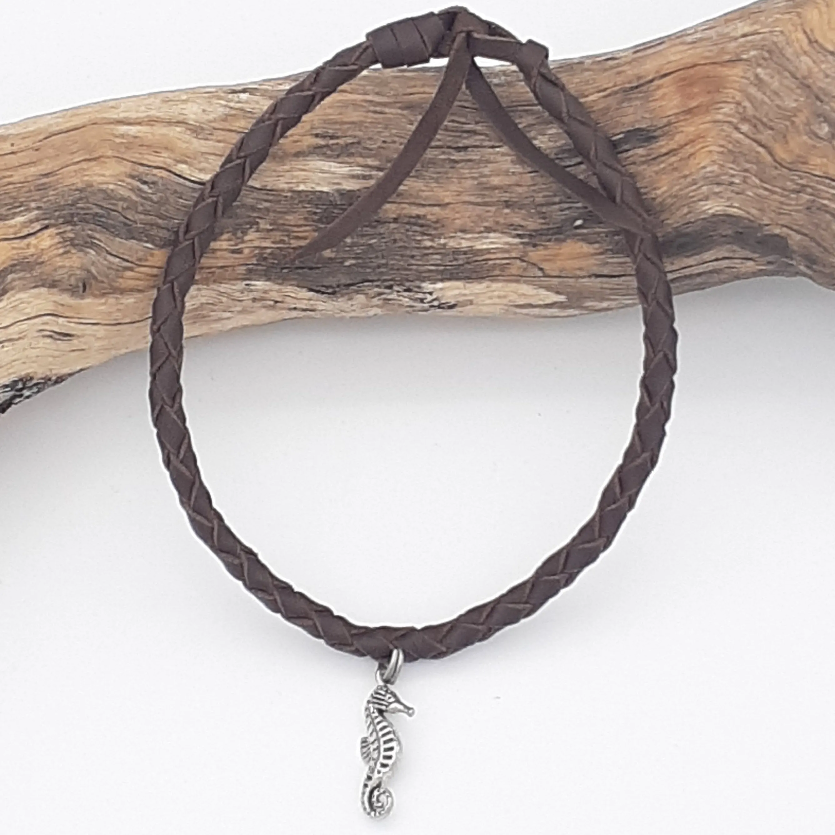 Leather Plaited Anklet