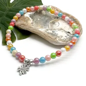 Lucky Clover Acrylic Bead Anklet - Colour Choice