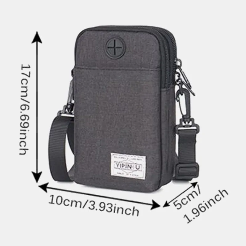 Men Women Waterproof Messenger Shoulder Bag Waist Storage Handbag Mobile Phone Packs Sports Wallet