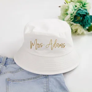 Mrs. Adams Custom Wedding Bucket Hat