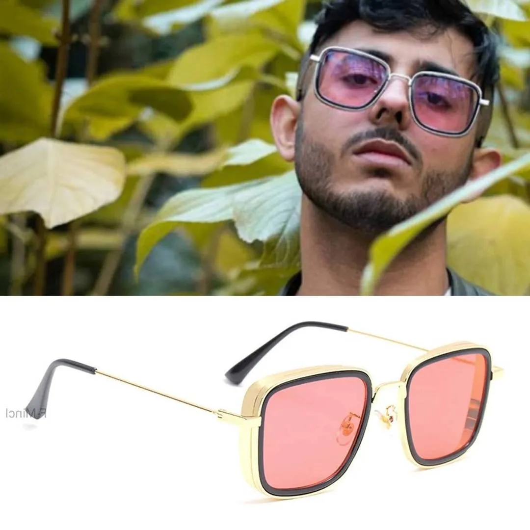 Must Have Stylish Sunglasses For Men & Boys (Golden-Pink)