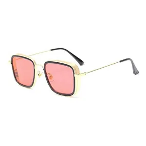 Must Have Stylish Sunglasses For Men & Boys (Golden-Pink)