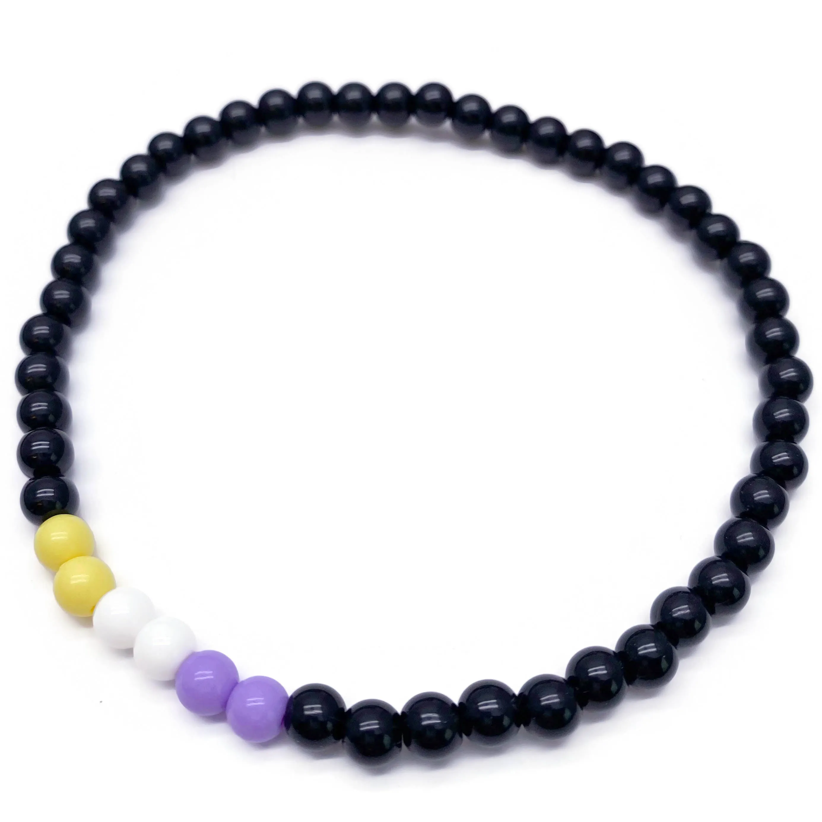 Non Binary Colours Acrylic Bead Anklet