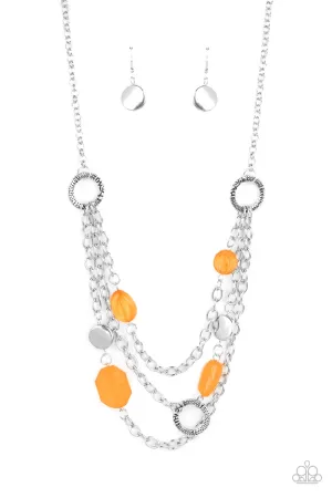 Oceanside Spa - Orange Necklace