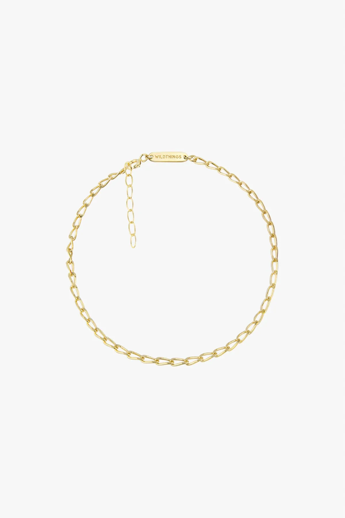 Oval chain anklet gold plated