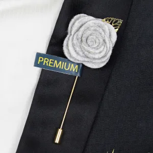 Peluche The Prince Charming Grey Brooch Lapel Pin