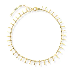 PRIYA DAINTY GOLD CONFETTI CHAIN ANKLET