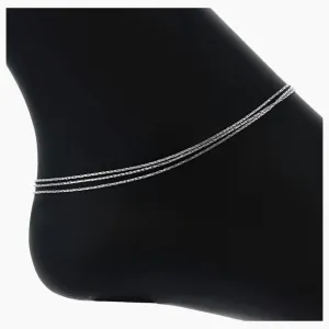 Radiance 3-Strand Anklet in Sterling Silver