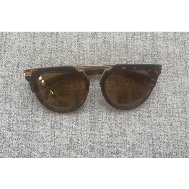 Riviera Round Tortoise & Gold Sunglasses