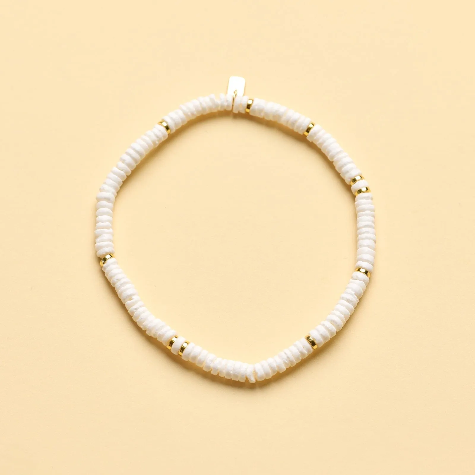 Sherbet Puka Shell Stretch Anklet