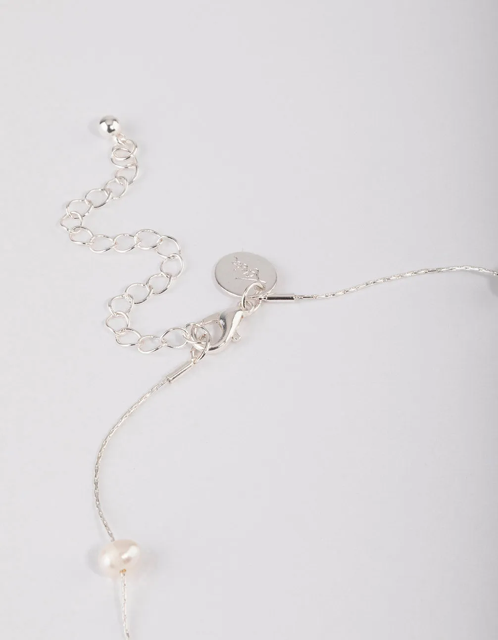 Silver Plated Freshwater Pearl Dotted Fine Necklace